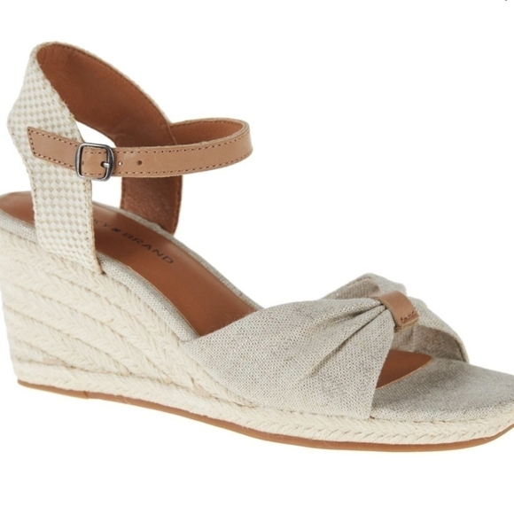 Lucky Brand Womens Kavala Espadrille Wedge Ankle Strap Sandals shoes sz 10B - Picture 1 of 13